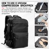 Vacuum Travel Backpack｜Save 30% Space with Compression, Carry-On Size, Wet