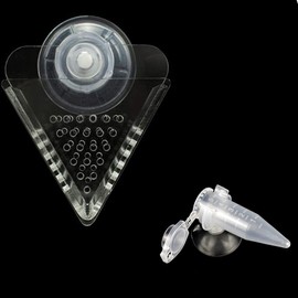 FZLANQ 2Pcs Transparent Fish Feeders Acrylic Red Worm Feeders Acrylic Shrimp Food Feeding Cup with Suction Cup for Brine Shrimp Food Feeding Cup