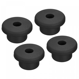sourcing map Pack of 4 Rubber Grommet Holder Diameter 45/64 Inch (17 mm) Round T-Type for Cable Organising and Protecting