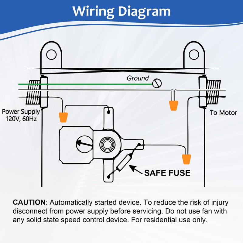 Saillong Attic Fan Thermostat Control, Replacement Thermostat with Adjustable Temperature