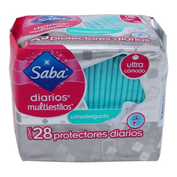 Protectores Diarios Saba Multiestilos 28 Pzas