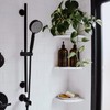 2 pcs Marble Shower Corner Shelf for Bathroom, 9 Inch