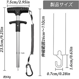 Hook Releaser, Hook Remover, Quick Needle Remover, Fishing Tool, Fishing, Lightweight, Gray, 3 in 1 Spiral Cord (1 Silver Needle Remover + 1 Spiral Cord)