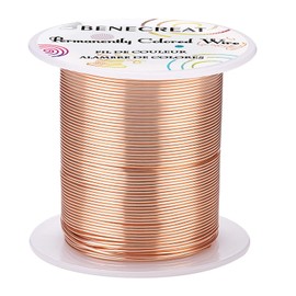 BENECREAT 20Gauge(0.8mm) Copper Wire Jewelry Wire 30m Tarnish Resistant Copper Beading Wire for Crafts Beading Jewelry Making