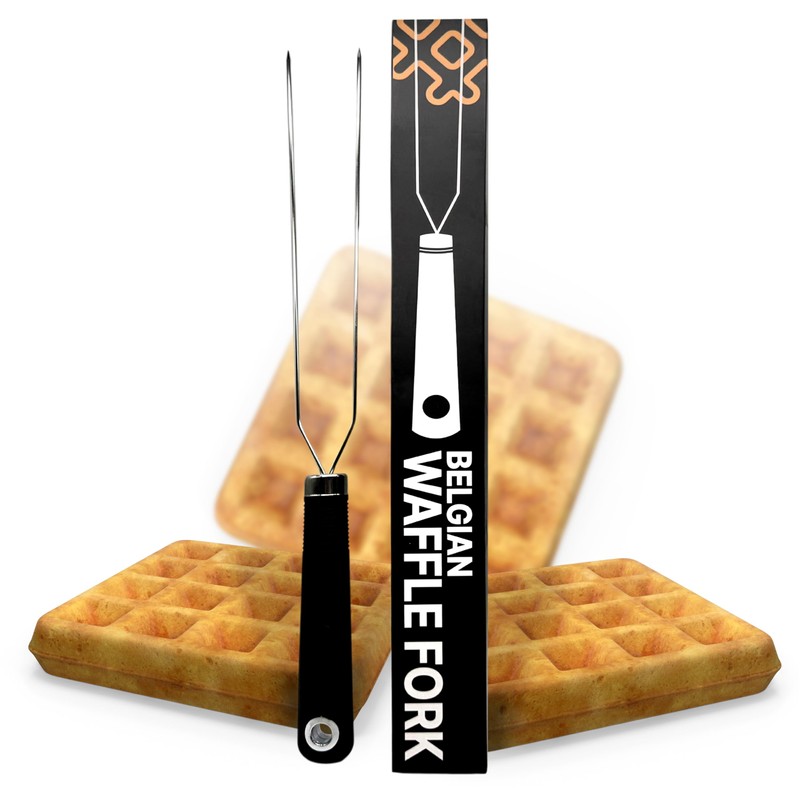 Captain Jax Waffle Fork for Belgian Waffles, Mulit-Use Stainless Steel