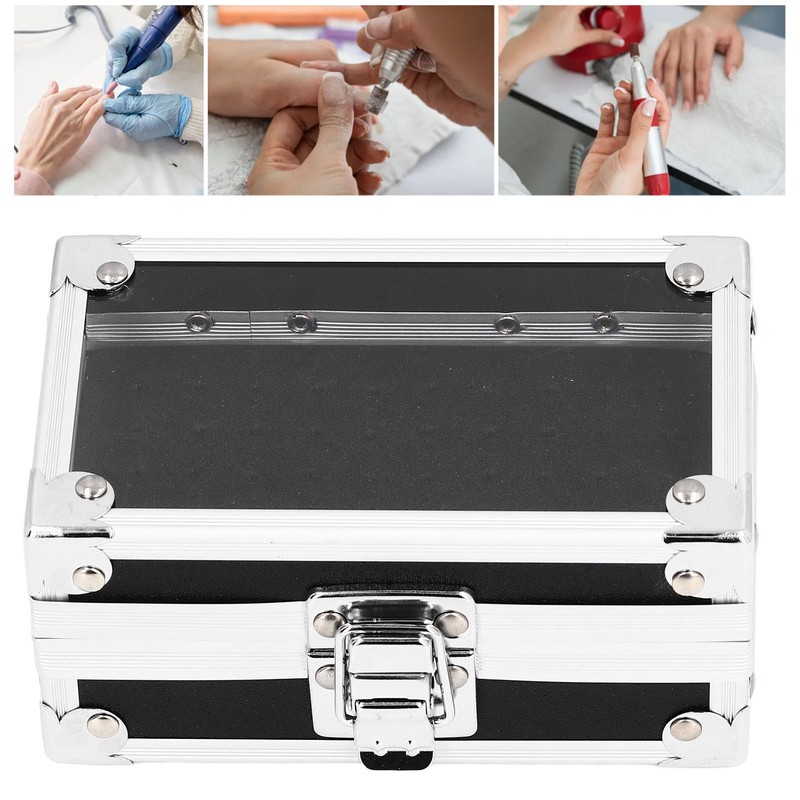 Nail Drill Bits Holder Dustproof Drop Resistant Multi Hole Nail