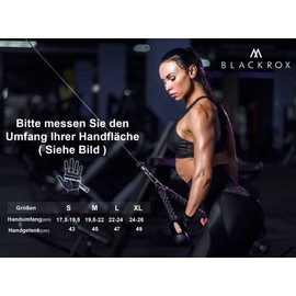BLACKROX Fitness Gloves Seattle Breathable Comparison Winner Fitness Gloves with Wrist Support Men Women for Weight Sports, Gym Gloves Fitness Gloves, Bodybuilding (Black, XL)