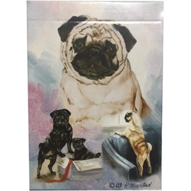 Ganatra Playing Cards Dog Designs German Shepperd Beagle and Other Major Breeds Artist Design by Ruth Maystead a Brand Product (Pug)