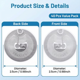 40 PCS NFC Tags Sticker with MIFARE Classic 1K Chip, NFC Tags Round Adhesive RFID Stickers Smart NFC Tag Sticker ISO 14443A 13.56 MHz Self-Adhesive Commercial Access Proximity Cards（1 inch ）