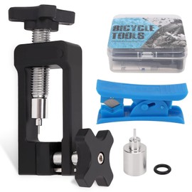 Mountain Bike Brake Oil Needle Tool, MTB Hydraulic Disc Brake Hose Fitting Oil Needle Insert Tool Set, with Line Cutter, for Repair of Road Bikes