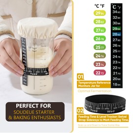 Sourdough Starter Kit with Jar – Complete Sourdough Bread Baking Supplies for Beginners, Includes 2 Silicone Proofing Baskets Baking Mat Sour Dough Kit - Red