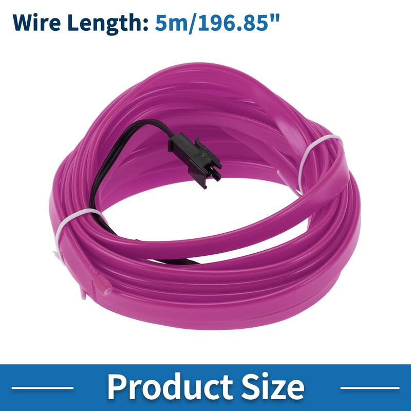 X AUTOHAUX 5m EL Wire Cable LED Glow String Light