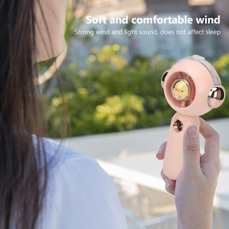 Spray Hand Fan USB Handheld Mist Cooling Outdoor Portable Cartoon