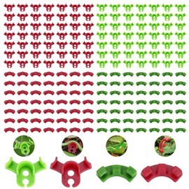 Pack of 200 Plant Benders, Lst Clips, Plant Clips, 90 Degree Plant Training Bending Clips, Low Stress Training Clips, Plant Clips for Bending Plant Stems, Changing the Growth Direction, Red + Green