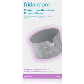 Frida Mom Belly Binder: Postpartum Recovery, Abdominal Support for Natural Delivery & C-Section Recovery, 23cm High Adjustable Compression Wrap