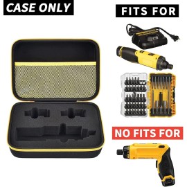 CASE DEWALT 8V MAX Cordless Screwdriver Kit Gyroscopic Storage Holder Mesh pocke
