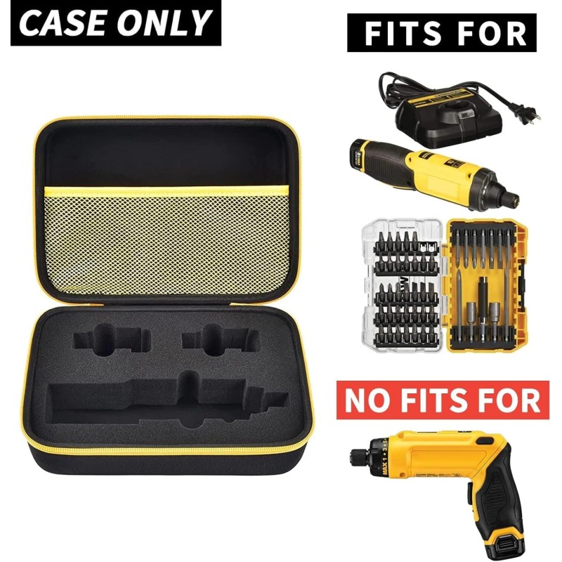 CASE DEWALT 8V MAX Cordless Screwdriver Kit Gyroscopic Storage Holder