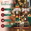 2pc Christmas Nutcracker Soldier 30cm Wooden Nutcracker Christmas Decorations for