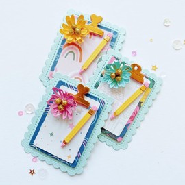 KSCRAFT Clip Board with Scallope Layer Metal Cutting Dies Stencils for DIY Scrapbooking Decorative Embossing DIY Paper Card