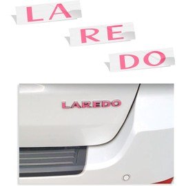 Reflective Concepts - Laredo Emblem Overlay Decal Sticker - Fits: 2005-2021 Jeep Grand Cherokee Laredo - (Color: Hot Pink)