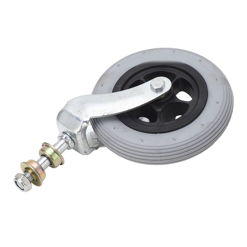 Wheelchair Replacement Wheel Grey 6 Inch PU Inflatable Universal Wheelchair