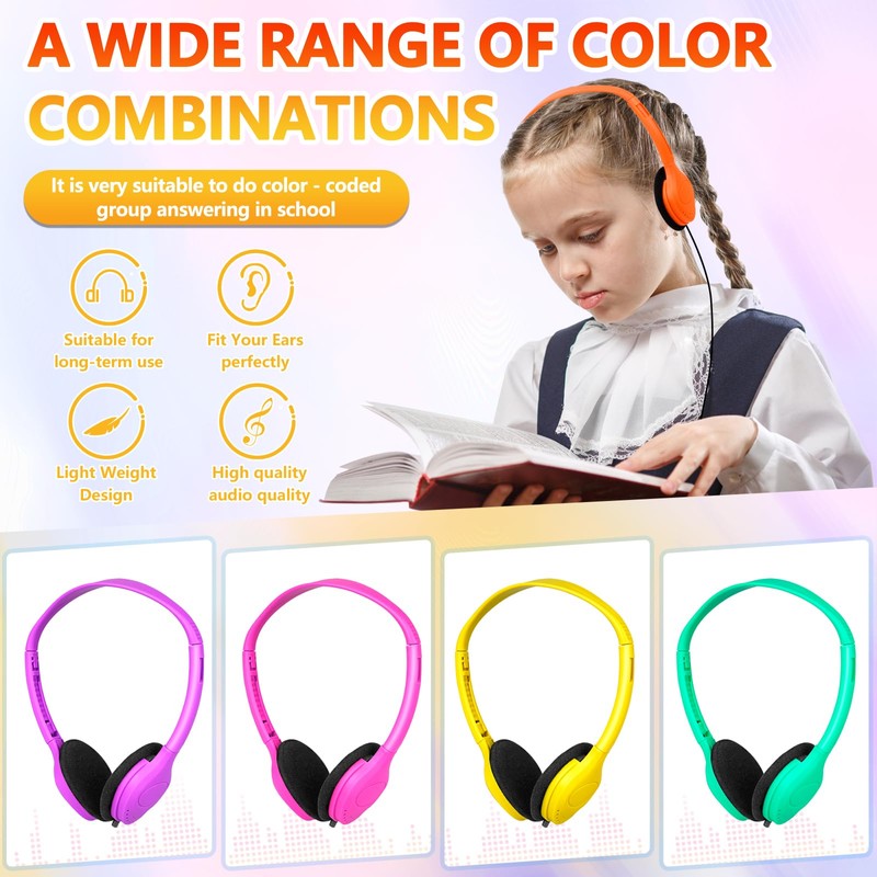 YFSFQS Class Set Headphones for Kids Students School Classroom 20