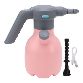 Electric Spray Bottle Garden Sprayer 1.5L Rechargeable Battery Powered Automatic Watering Portable Plant Mister for Outdoor Pink with Swivel Nozzle