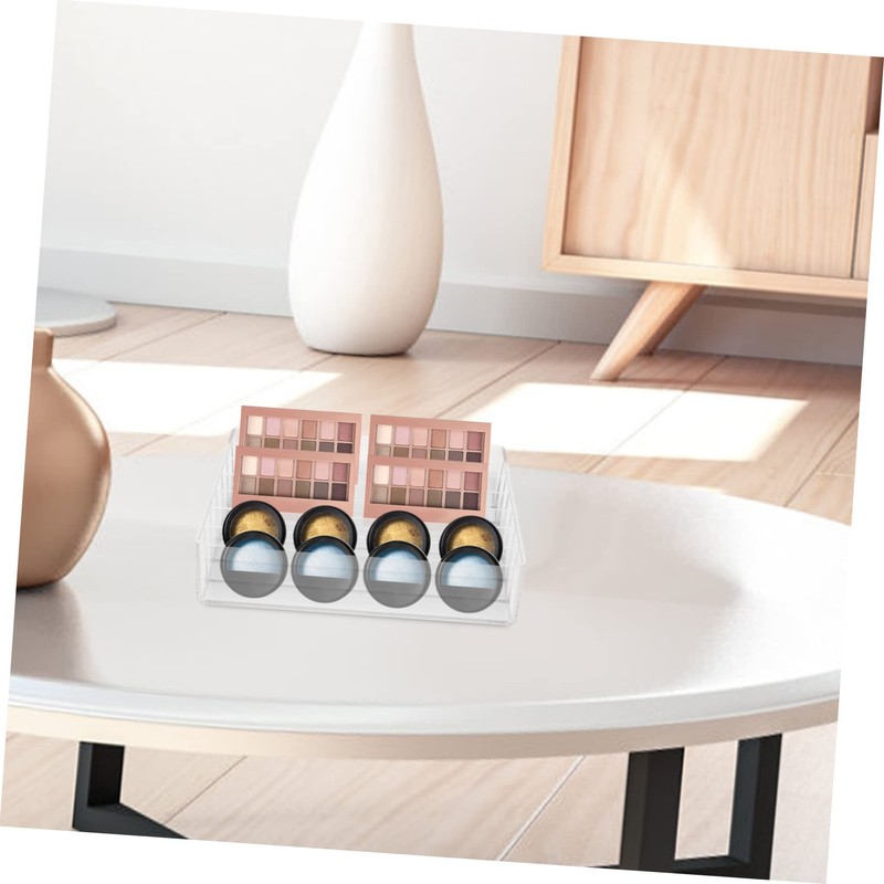 Baluue Transparent Eyeshadow Holder Makeup Organizer Practical Cosmetic Storage Box