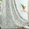 VOGOL Natural Grommet Curtains for Kitchen, 63 Inches Long Vivid