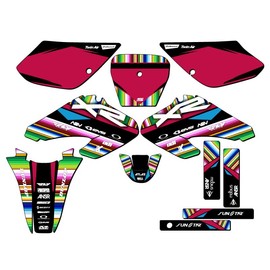 2001-2004 XR 80 Serape Black Senge Graphics Complete Kit Compatible with Honda