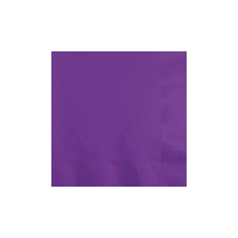 Creative Converting Amethyst Beverage Napkin, 50 Count, Purple, Pieces (318930)