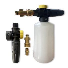 M&M Smartek Foam Cannon Adjustable Foam Lance Foam Nozzle Pressure Washer Injector Soap Dispenser Car Wash Compatible with Kärcher Nilfisk Lavor B&D Bosch Kränzle 0.7 L (#6 Bosch Old Types)