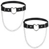 JJUNW 2 Pcs Thigh Garter, Black Thigh Harness Chain Thigh