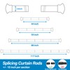 Curtain Rods for Windows 66 to 120 Inch, Small Matte