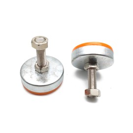 Leveling Feet,4-Pack,Susenya Leg Leveler 2.4" Base,M12 Thread,780 Lb Capacity for Workbench, Machine, Cabinet, Heavy Duty Applications Nylon Stainless Steel Orange Legs for Furniture D60xM12x50