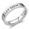 Q&D&S Let Them Ring Stainless Steel Stackable Rings Inspirational Friendship