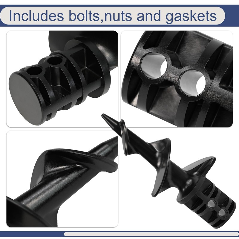 Greatshow 2 Pack Dock Sand Auger for PVC Tubing Sandbar