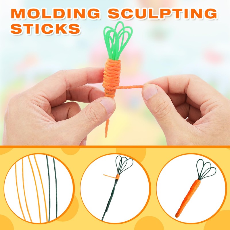 Tivcck 1000 PCS Wax Craft Sticks,Bendable Sticky Wax Yarn Sticks,Reusable