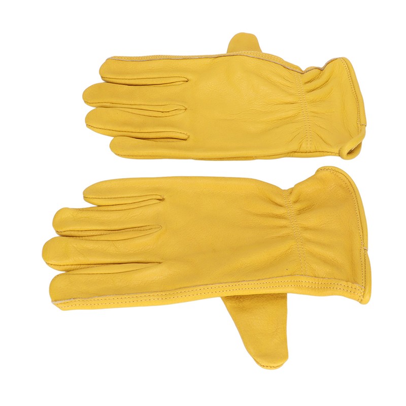 Garden Cowhide Gloves Wear Resistance Full Finger Leather Gloves for
