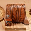 JASGOOD Men's Western Leather Belt Strap without Buckle Cowboy Belt