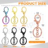 Rustark 28Pcs 7 Colors Lobster Claw Clasp Keychain Set Swivel