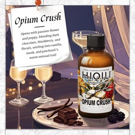 HIQILI Opium Crush Fragrance Oil, Vanilla & Chocolate Scents, for Candle, Soap Making, Essential Oil Diffuser Use, Hair Care - 1 Fl Oz