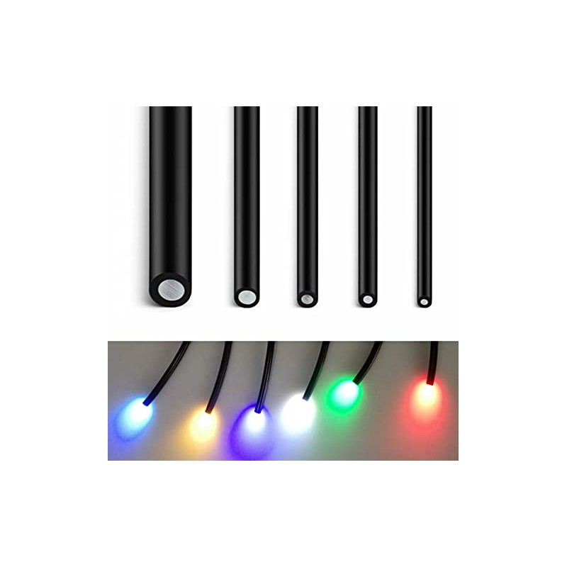YWEWY Black Skin Cover PMMA Plastic Endeglow Optic Fiber Cables