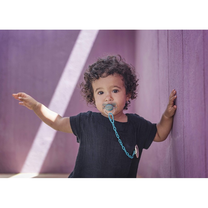 BROCHE SUJETA CHUPON "COUTURE" VERDE SUAVINEX