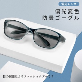 FEISEDY B1050 Pollen Glasses, Sunglasses, Men's, Color Changing Dimming Polarized Glasses, Women's, Windproof, Dustproof, Casual, UV Protection, UV Protection, Protection Glasses, Splash Infection Prevention, Splashes, Viruses, Hay Fever, Ultra Lightweig