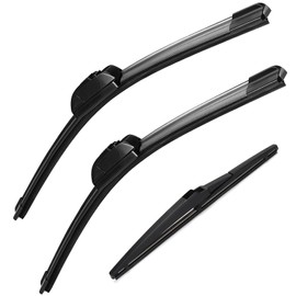 Wenyant 26"/18"/14" Windshield Wipers Compatible with Jeep Cherokee 2014-2021 Front and Rear Wiper Blades for My Car Original Equipment Automotive Replacement (Set of 3)