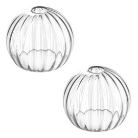 Clear Glass Shade,Replacement Globe & Cover for Lighting Fixture, 8" Diameter, Replacement with 1.65 Inch Fitter for Wall Lamps Chandeliers or Ceiling Light (2, 8Inch - Clear Glass)