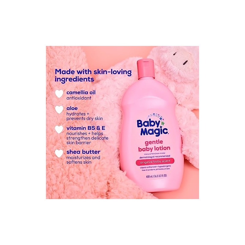 Baby Magic Baby Lotion, Camellia Oil & Marshmallow Root, 16.5oz