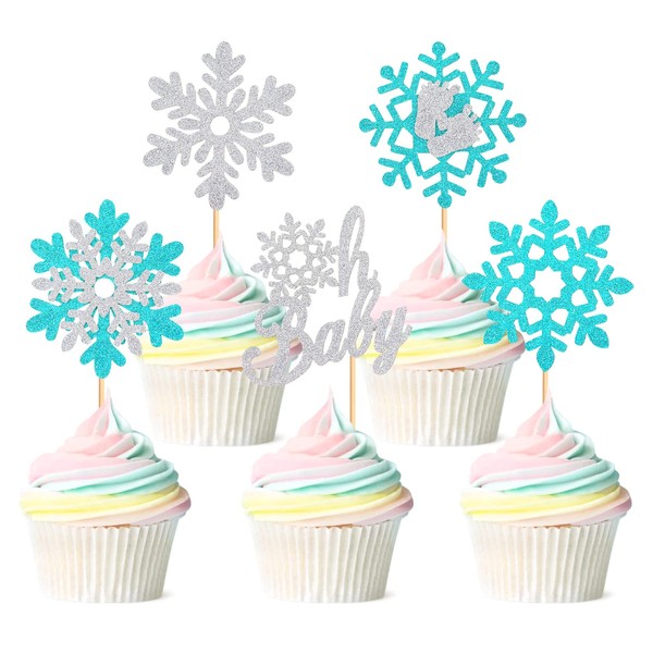 Keaziu Paquete de 25 decoraciones para cupcakes de Oh Baby