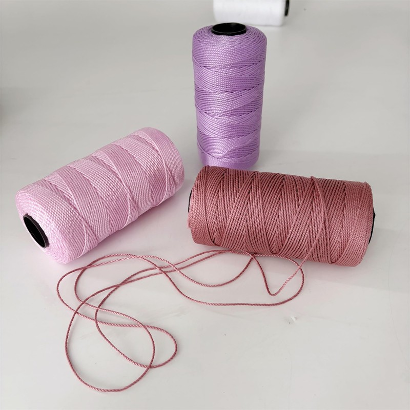 1 Pack Silk Yarn-100% Nylon for Crocheting Summer Hat，Bag,3ply,120g, Khaki